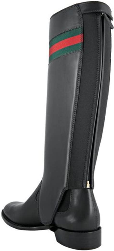 gucci riding boots black